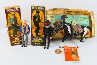 Palitoy - Bonanza - 3 x boxed items, Outlaw # 36004, Ben # 36001 and Outlaw Horse # 36104.