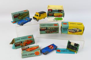 Corgi - A group of boxed models and 3 x empty boxes, including 2 x Lotus Mark II # 151,