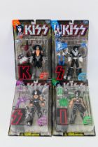 McFarlane Toys - Four carded 'KISS Ultra Action Figures' from McFarlane Toys.