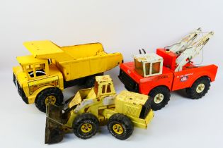 Tonka - 3 x large Tonka construction vehicles - Lot includes a Turbo Diesel dump truck.