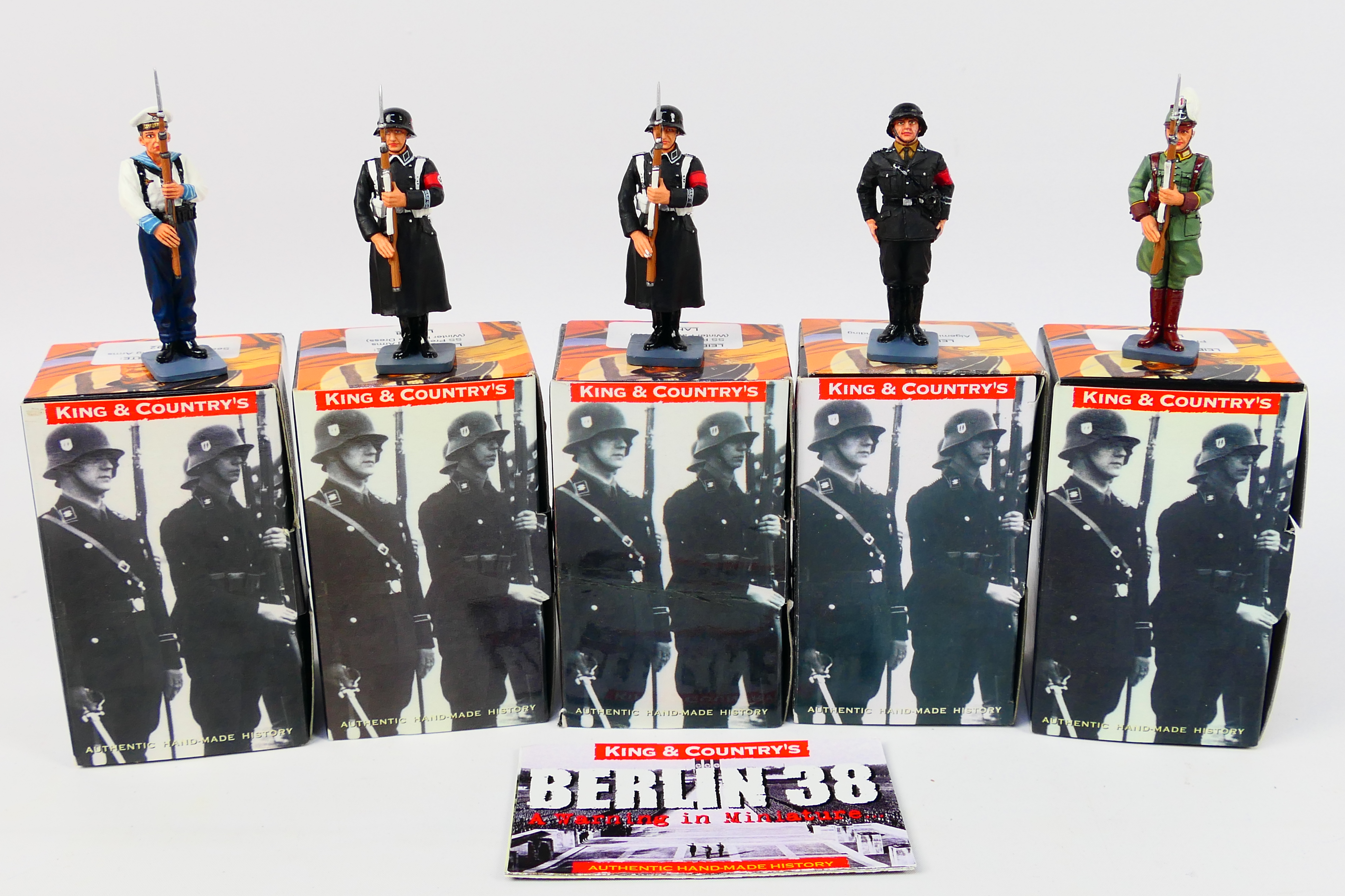 King and Country - Five boxed figures from the King and Country 'Berlin 38' series.
