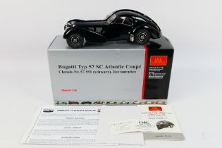 CMC - A boxed Bugatti Type 57 SC Atlantic Coupe in 1:18 scale # M-085.