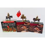 King and Country - Three boxed figures from the King and Country 'Australian Light Horse' series.