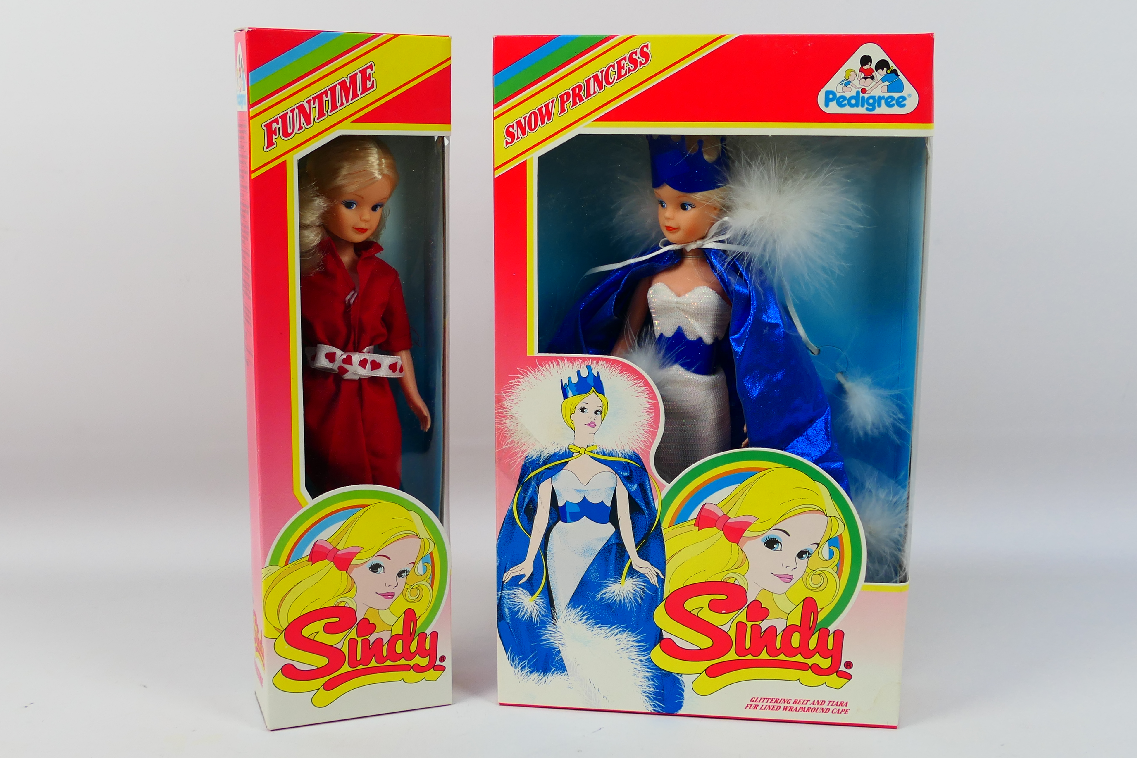 Pedigree - Sindy - Two boxed vintage 1980's Sindy dolls.