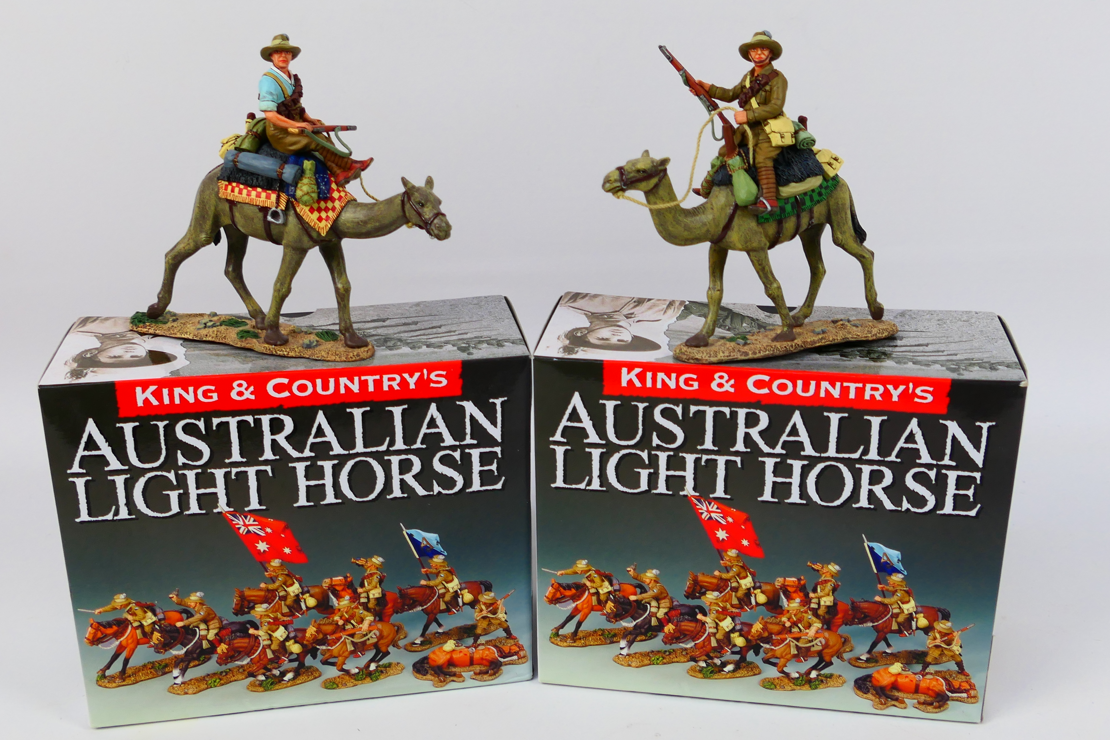 King and Country - Two boxed figures from the King and Country 'Australian Light Horse' series.