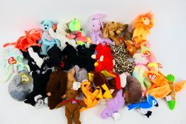 Ty Beanies - Teenie Beanie Babies - A group of 30 x including Gigi, Rocket The Blue Jay, Scottie,