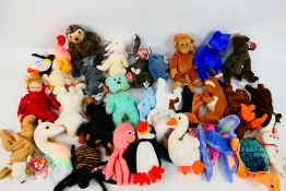 Ty Beanies - Teenie Beanie Babies - A group of 30 x including Wrinkles, Slowpoke, Puffer, Chocolate,