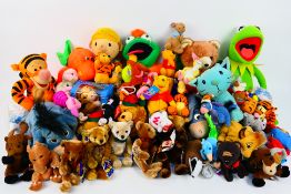 Coke Cola - Disney - A collection of soft toys including a collection of Coke Cola Bean Bag animals,