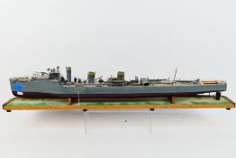 A radio controlled model WW1 warship. Th