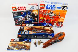 Lego - Star Wars - An assortment of Lego Star Wars sets including set 7681 Separatist Spider Droid,