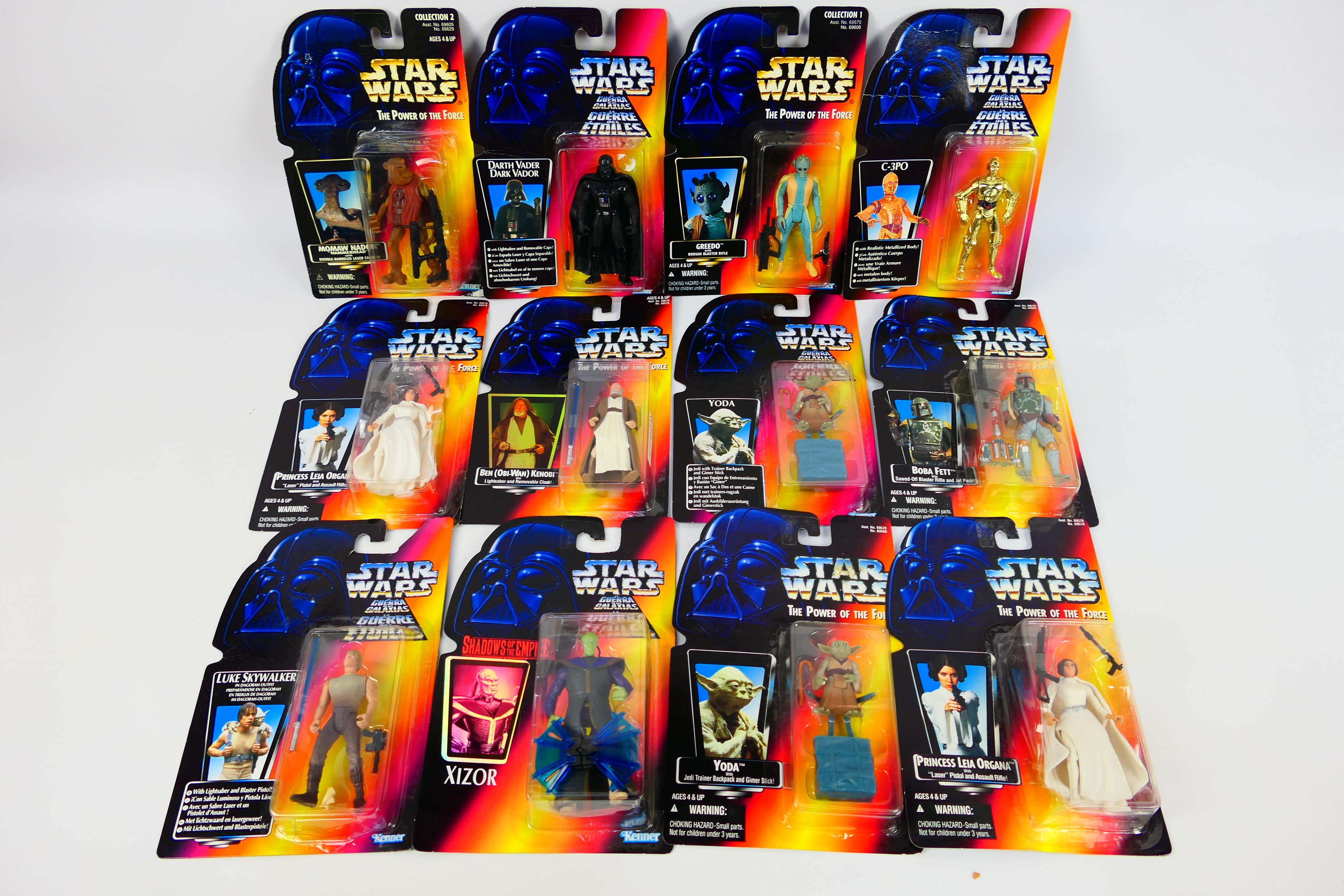 Kenner - Star Wars - A set of twelve Star Wars Figures which includes Luke skywalker,
