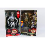 Hasbro - Star Wars - A pair of Star Wars twelve inch figures from episode one which include C-3PO