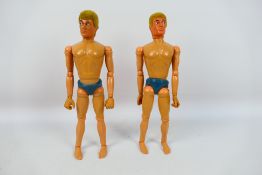 Palitoy - Action Man - An pair of unboxed 1978 Action Man action figure with Blond Flock hair,