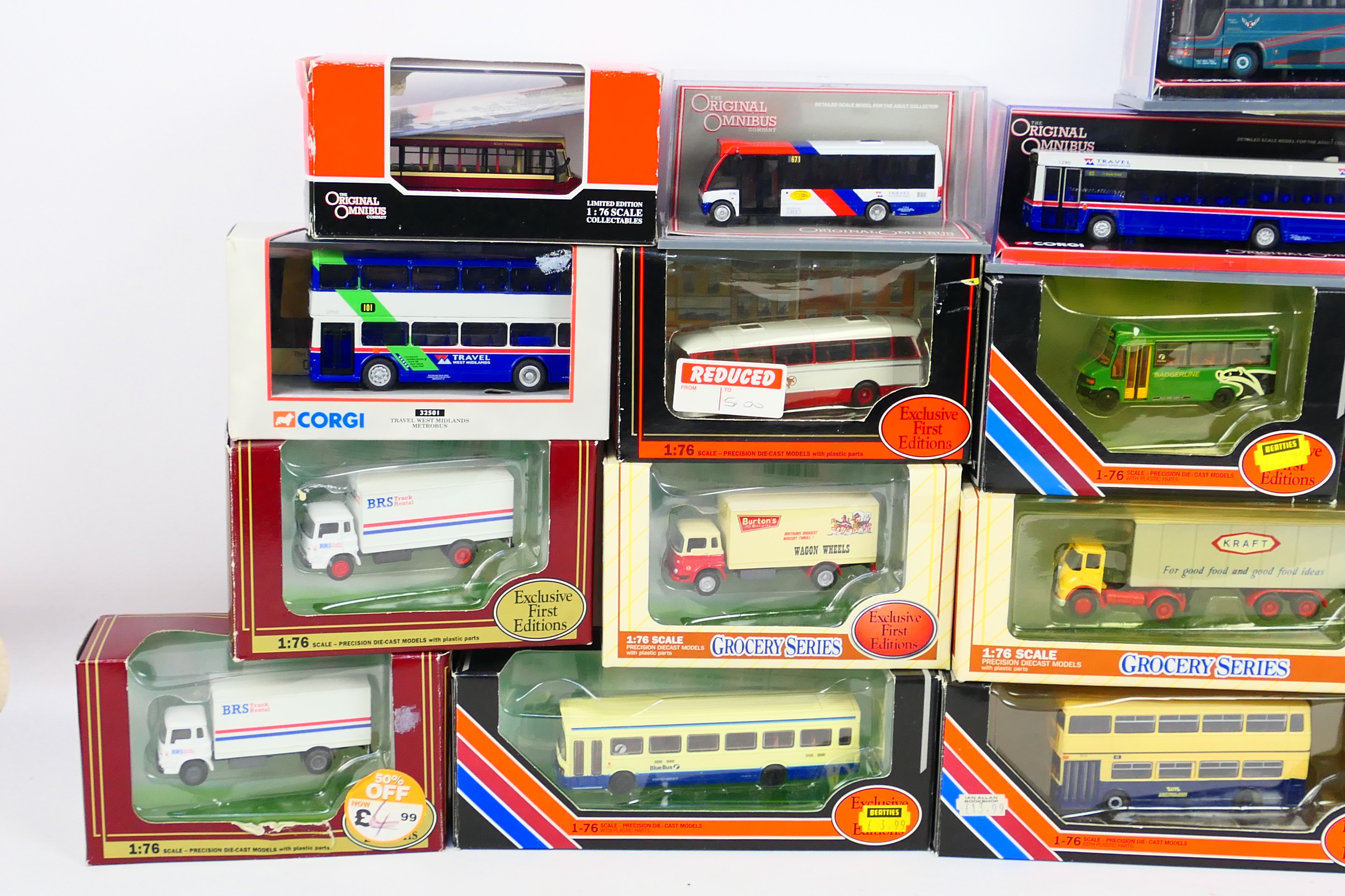 Corgi Original Omnibus - EFE - A boxed group of 16 diecast model buses and commercial vehicles in - Image 2 of 3