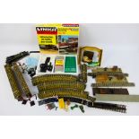 Hornby Dublo - A quantity of OO gauge track including straights, curves in three sizes and points,
