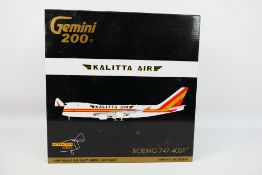 Gemini 200 - A boxed 1:200 scale Boeing 747-400F Cargo model in Kalitta Air livery # G2CKS928.