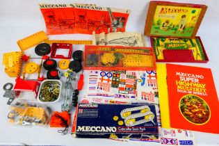 Meccano - A collection of parts and kits including a part built Highway truck,