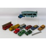 Dinky - A group of unboxed vehicles including Bedford Pullmore car transporter # 982,