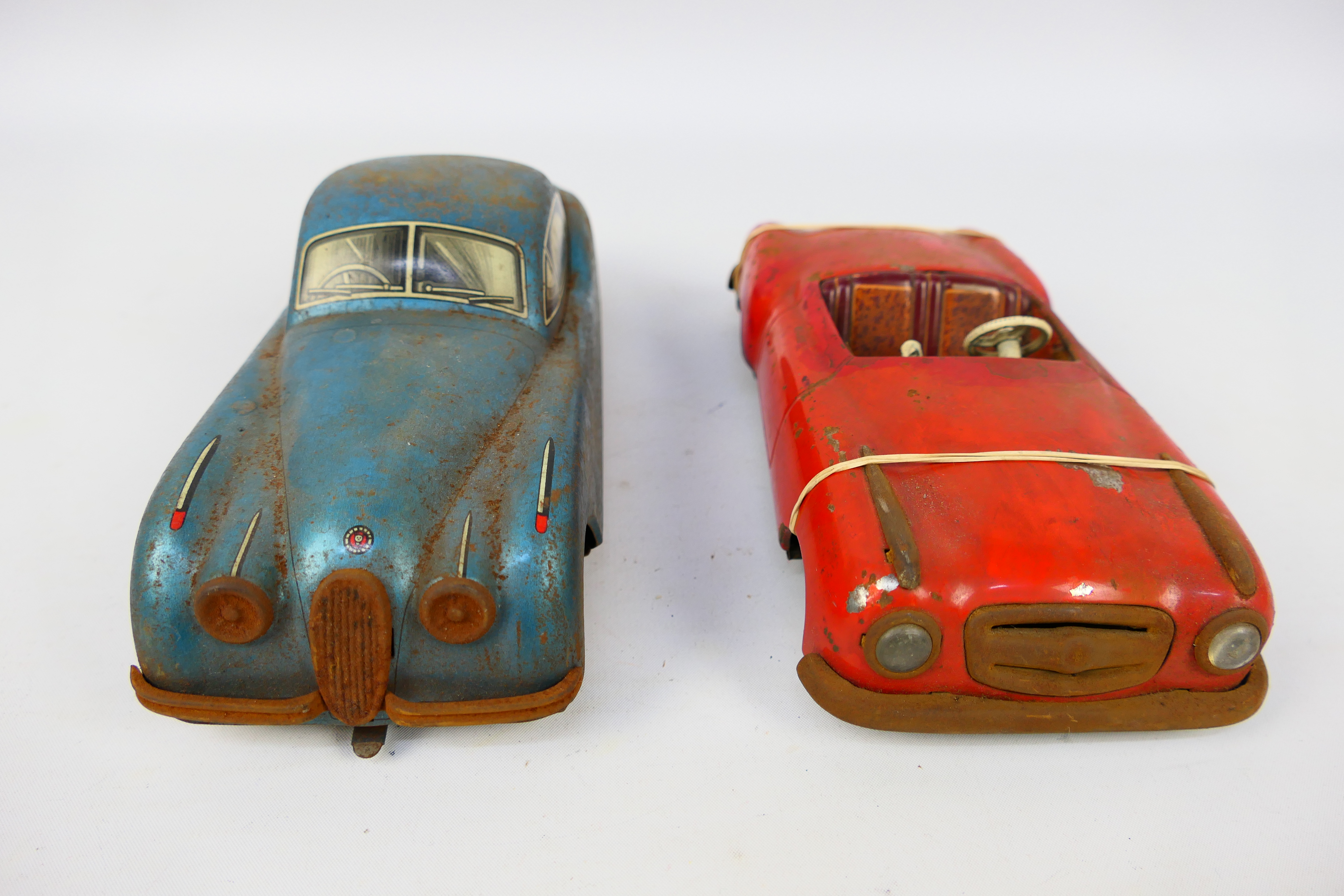 Distler - JNF - 2 x vintage tinplate cars, - Image 5 of 14