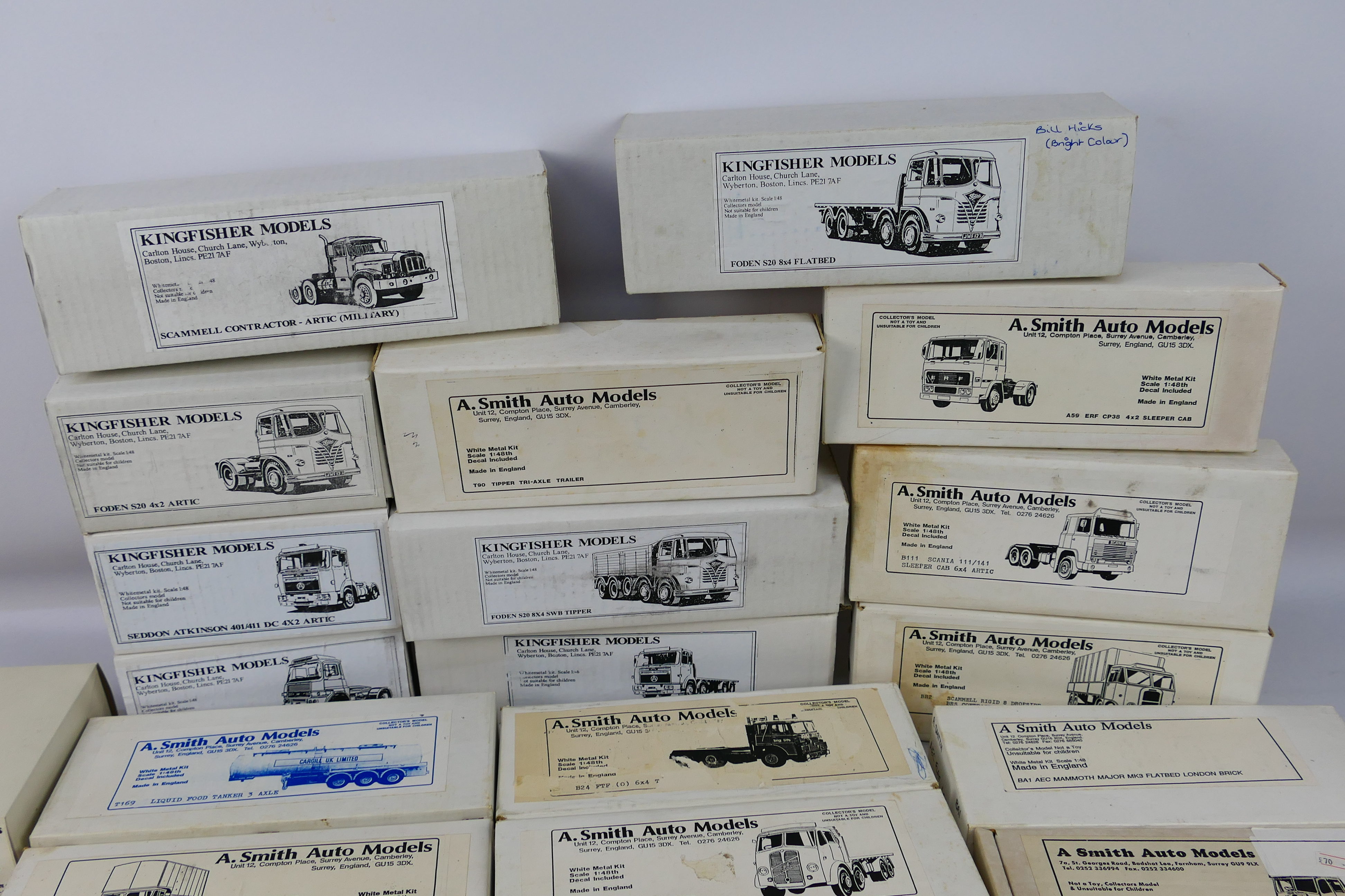 Kingfisher Models - Alan Smith Models - A group of 21 EMPTY Boxes for various white metal - Image 2 of 3