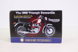 Franklin Mint Precision Models - A Franklin Mint Diecast 1:10 model of a 1969 Triumph Bonneville