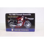 Franklin Mint Precision Models - A Franklin Mint Diecast 1:10 model of a 1969 Triumph Bonneville