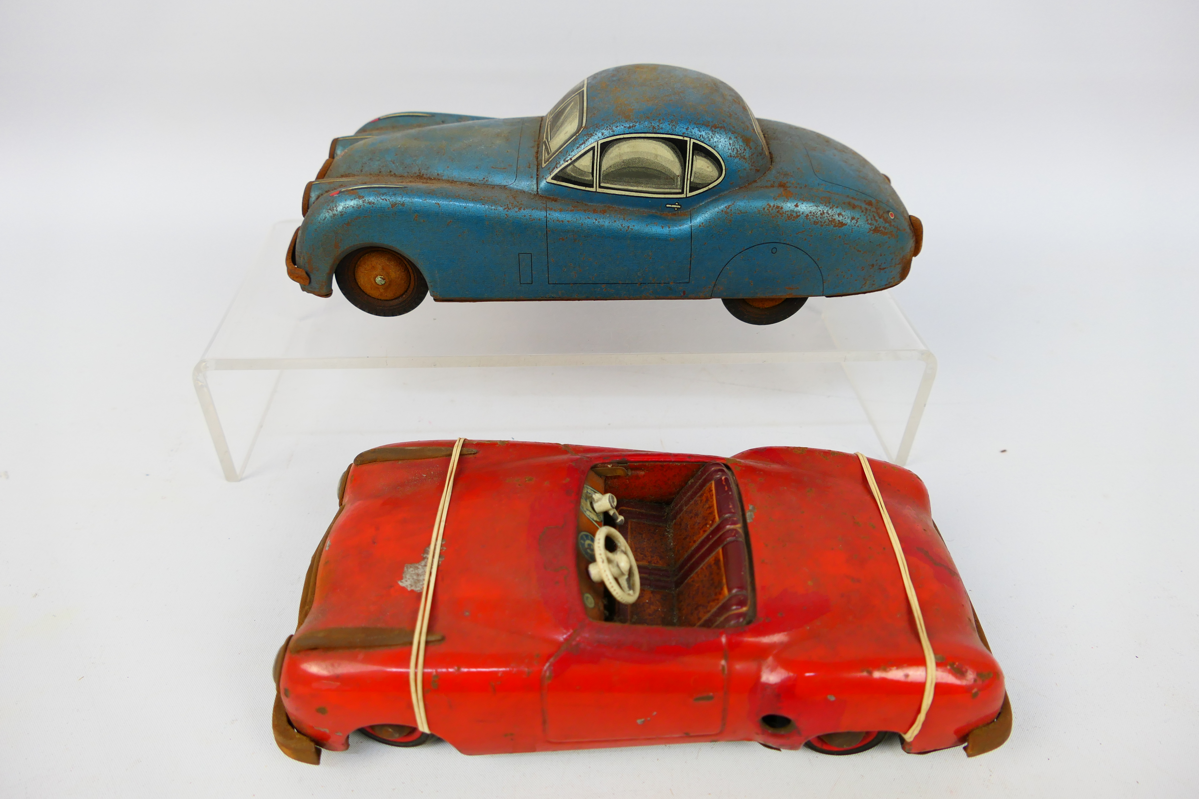 Distler - JNF - 2 x vintage tinplate cars, - Image 4 of 14