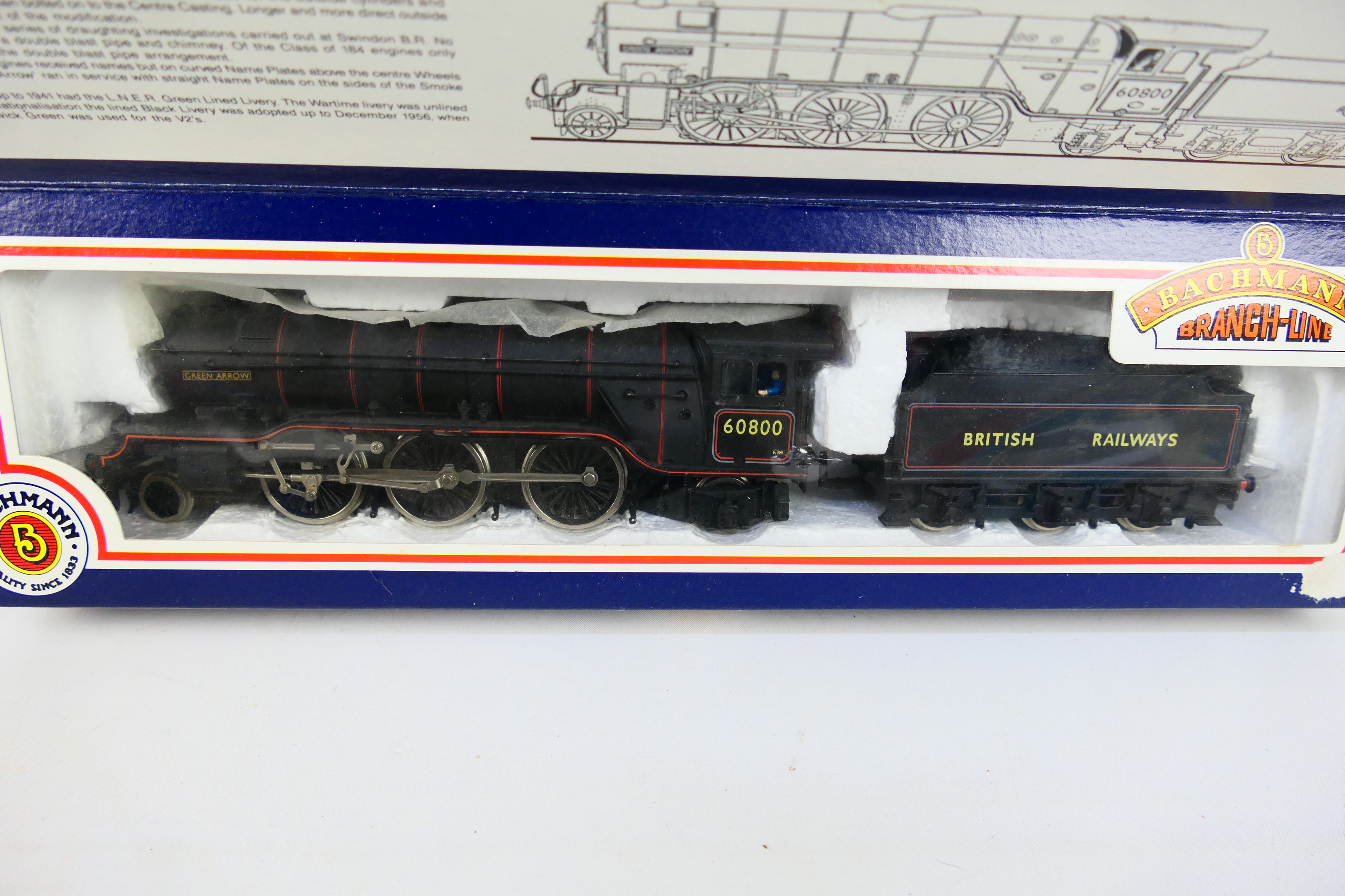 Bachmann - A boxed Bachmann OO gauge #31-551 V2 Class 2-6-2 steam locomotive and tender, Op.No. - Image 5 of 8
