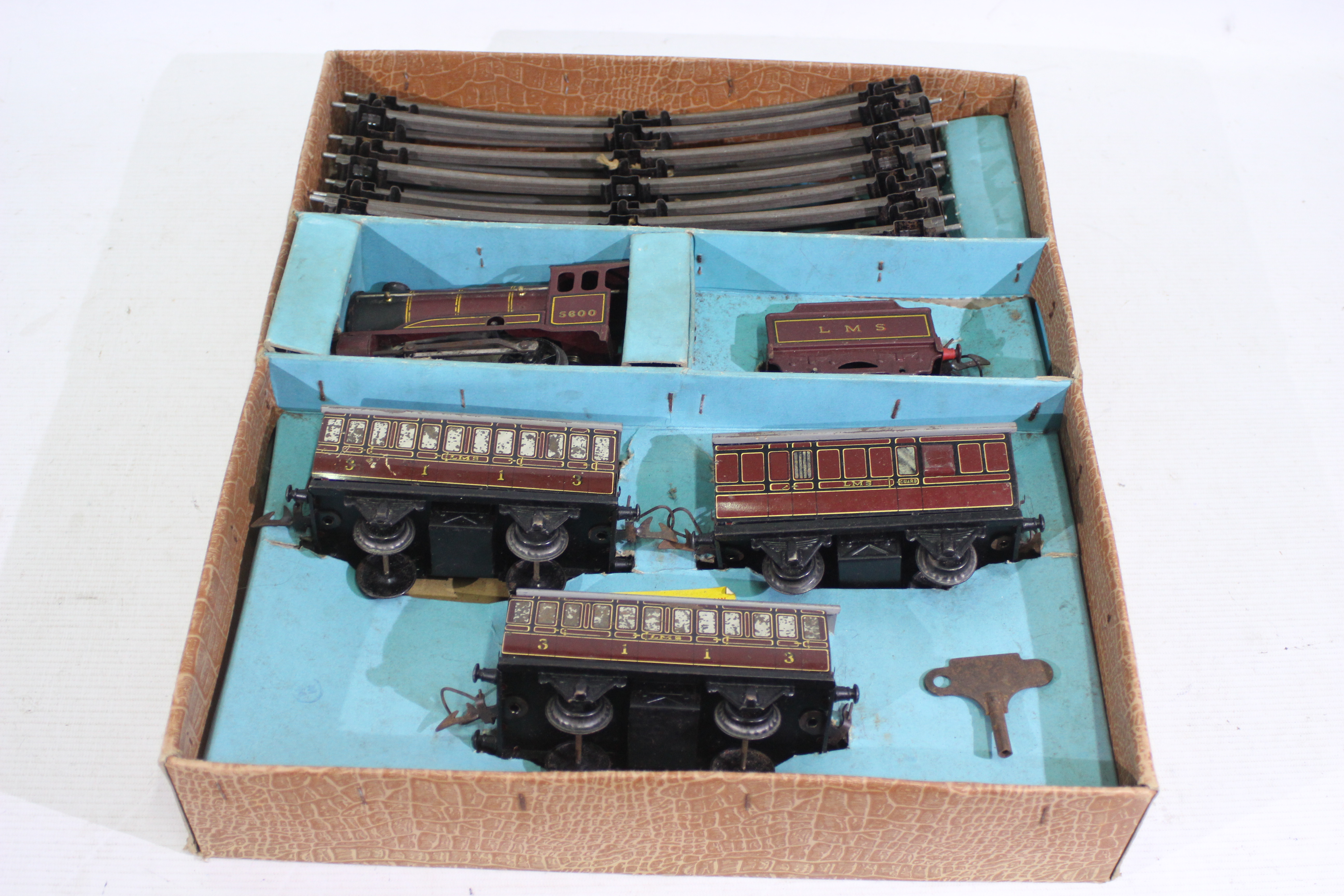 Hornby - A boxed O gauge clockwork Passenger Train Set # 501. - Image 9 of 9