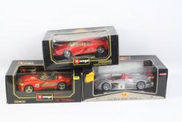 Bburago - Maisto - Three boxed diecast 1:18 scale model cars.