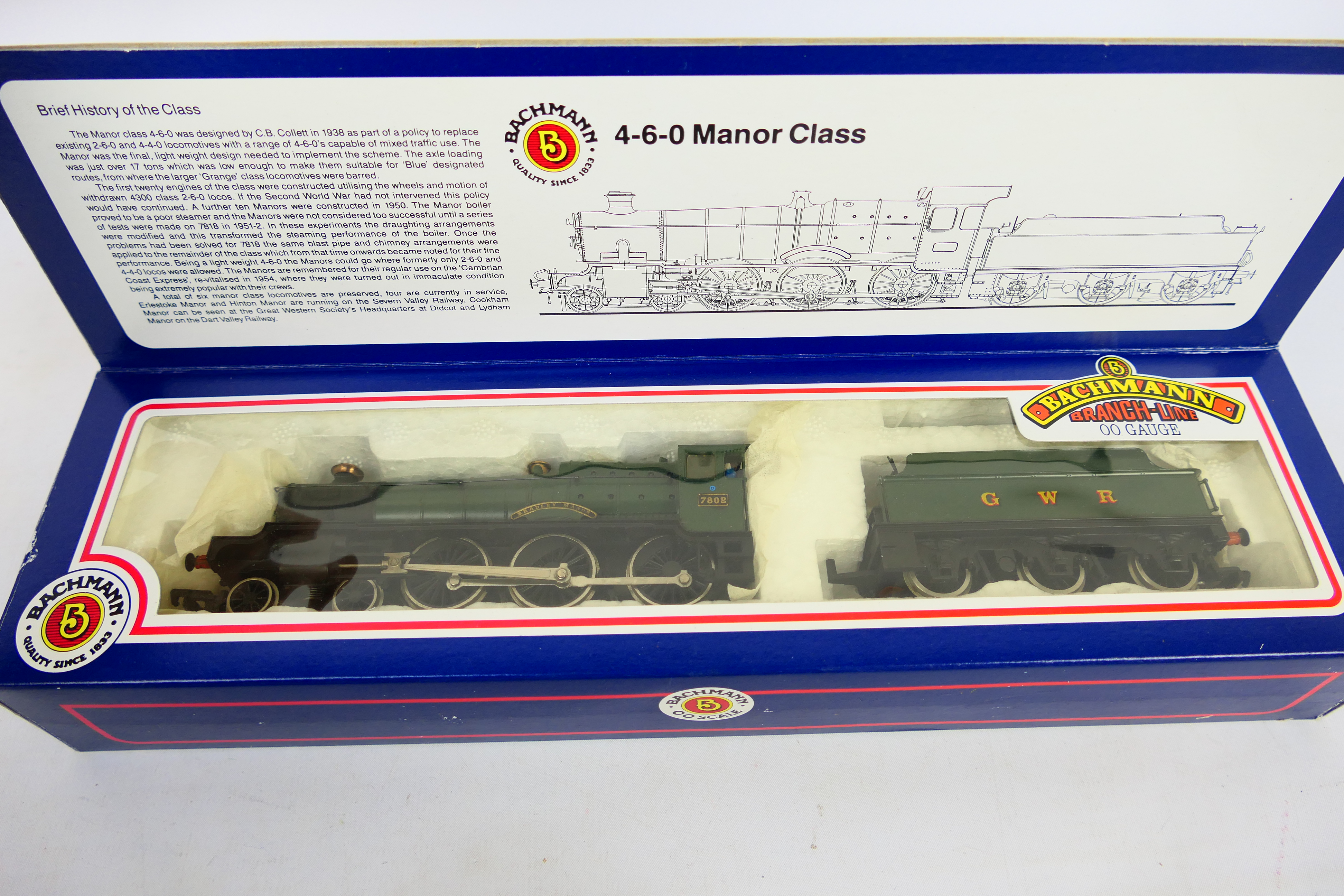 Bachmann - A boxed Bachmann OO gauge #31-300 Manor Class 4-6-0 steam locomotive and tender, Op.No. - Image 4 of 6