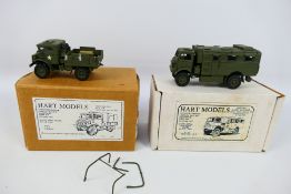 Hart Models - 2 x boxed white metal and resin model in 1:48 scale, a Bedford QLR and a C.M.P.