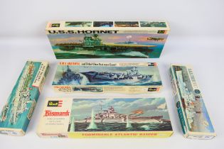 Airfix - Revell - A group of vintage model kits, HMS Tiger in 1:600 scale # 03201-0,