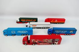 Corgi - An assortment of six unboxed Diecast Corgi Lorries comprising of an Eddie Stobart,