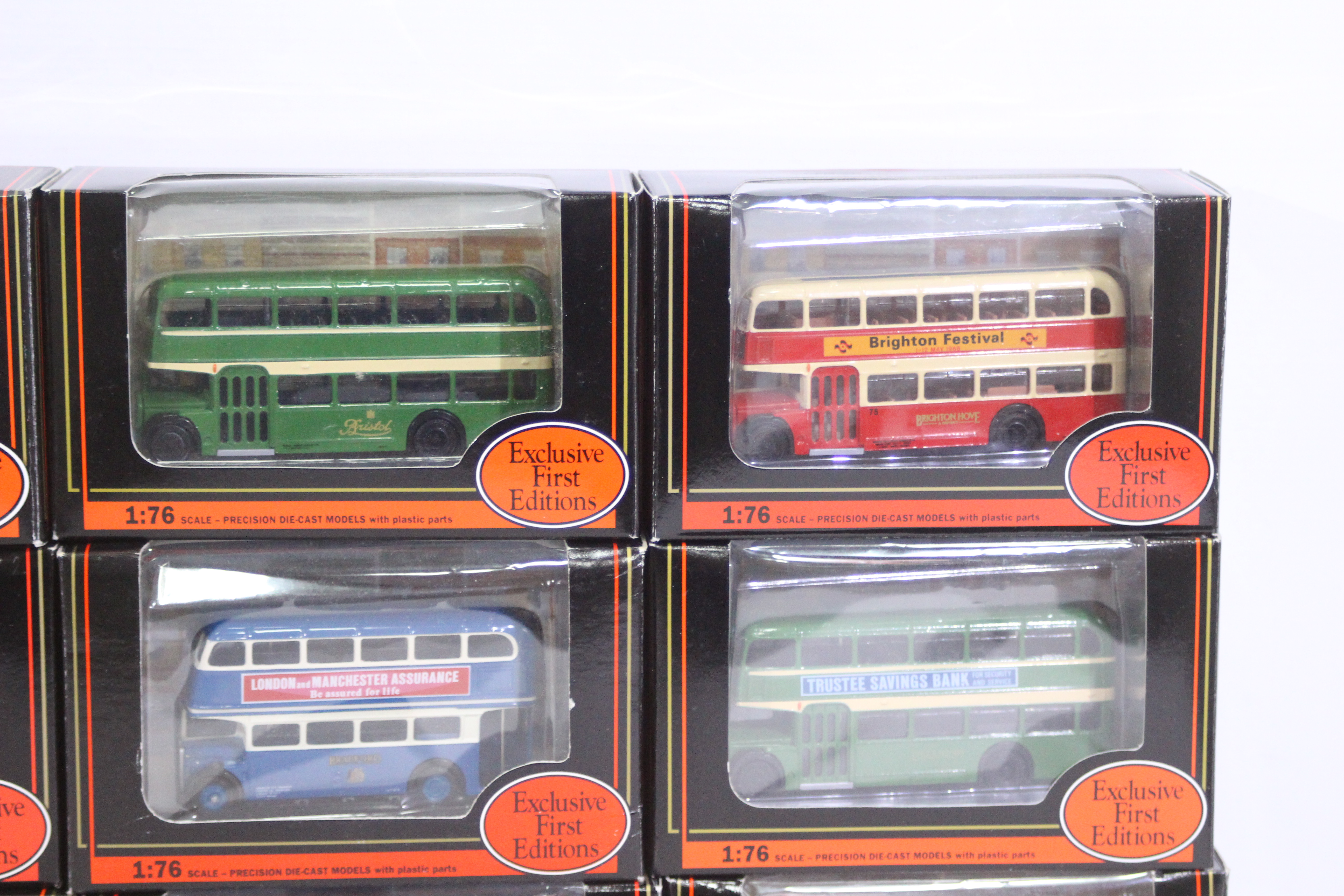 Exclusive First Editions - EFE - A collection of twelve EFE double decker busses in a variety of - Image 3 of 4