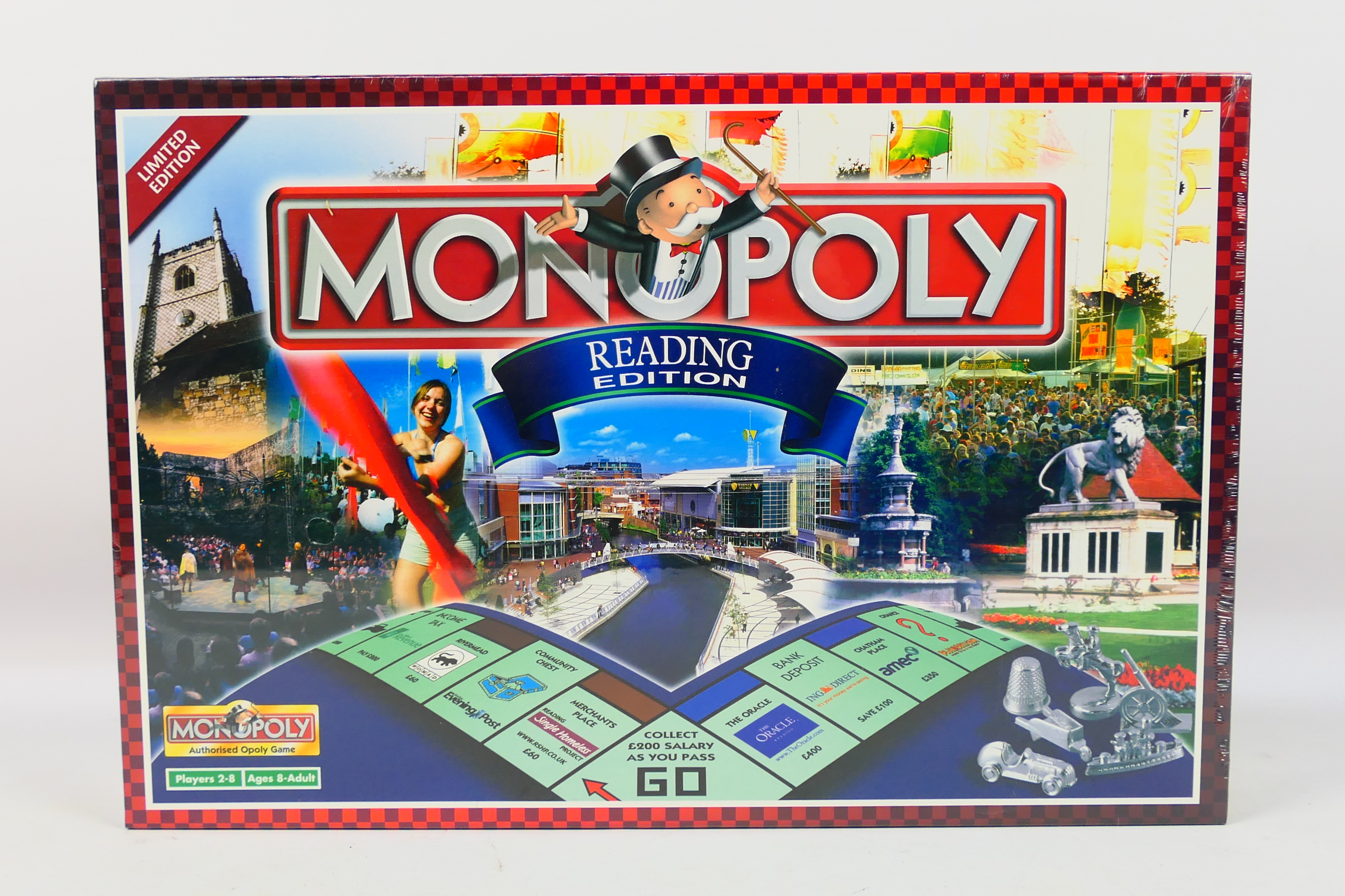 Monopoly - Parker - A boxed, factory sealed 'Reading Edition' Monopoly board game.