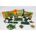 Airfix - 3 x boxed vintage sets and one unboxed, Bamboo House # 51507-4, Strongpoint # 1808,