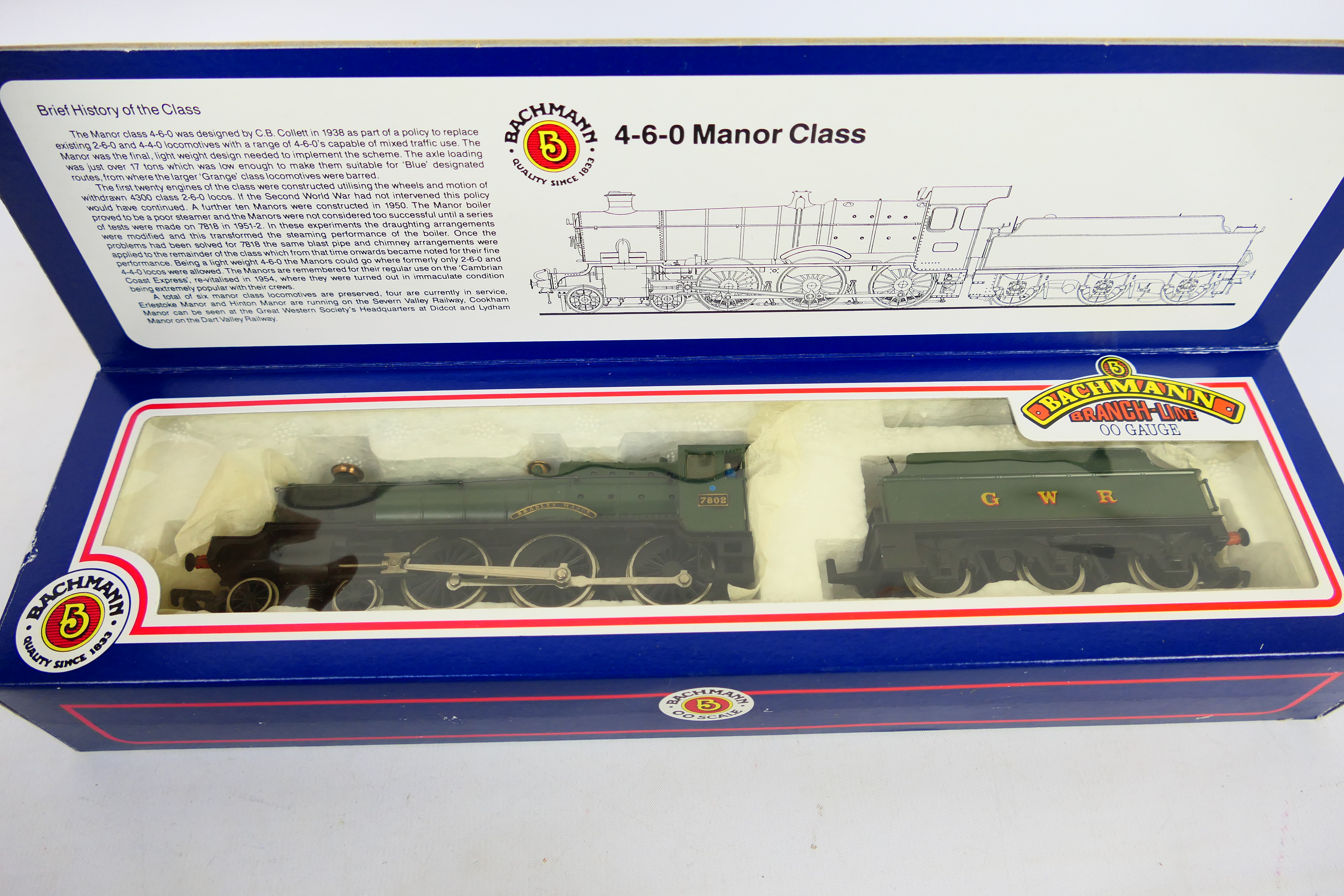 Bachmann - A boxed Bachmann OO gauge #31-300 Manor Class 4-6-0 steam locomotive and tender, Op.No. - Image 3 of 6