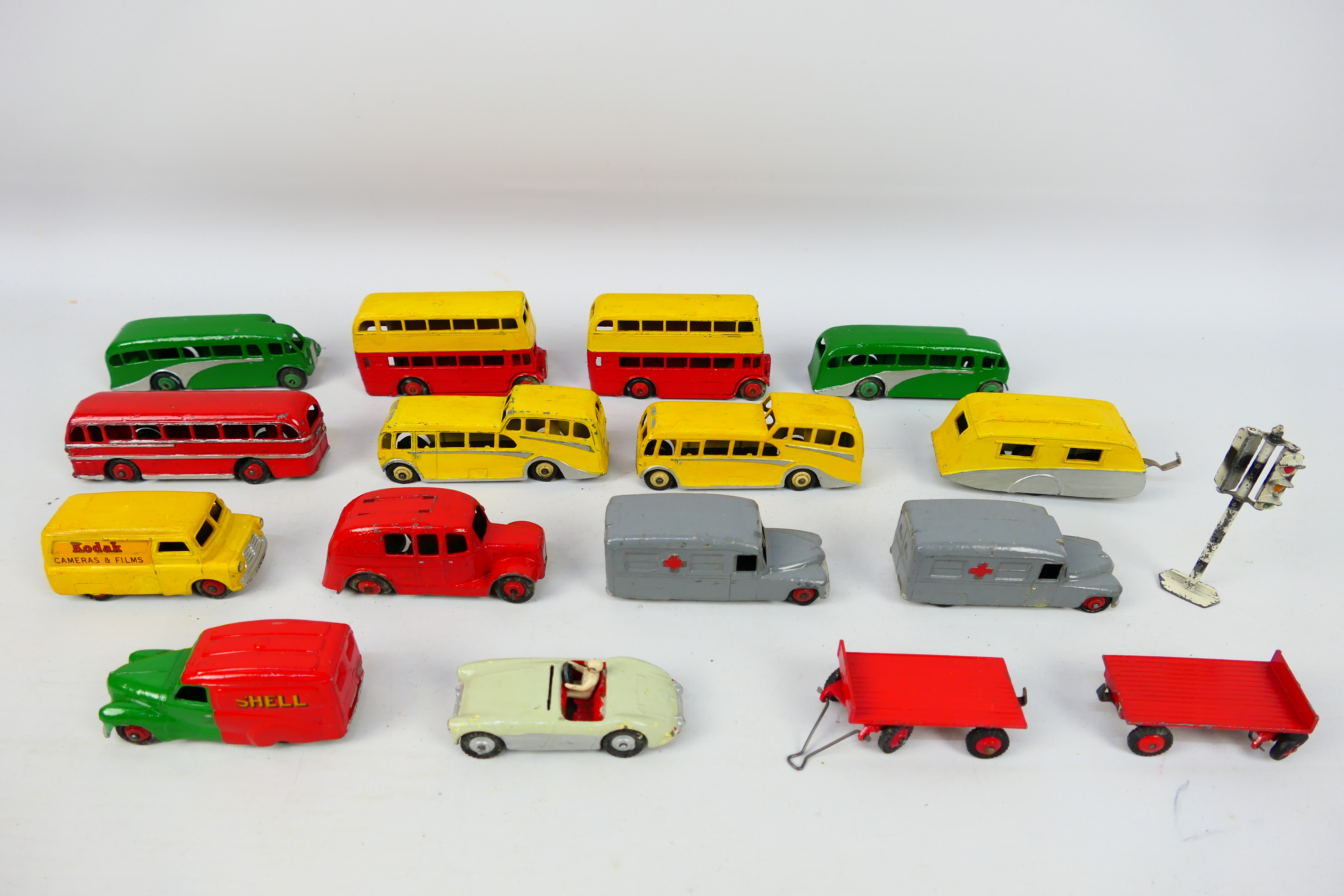 Dinky Toys - A group of repainted Dinky Toys including #109 Austin Healey; #480 Bedford Van; - Image 2 of 20