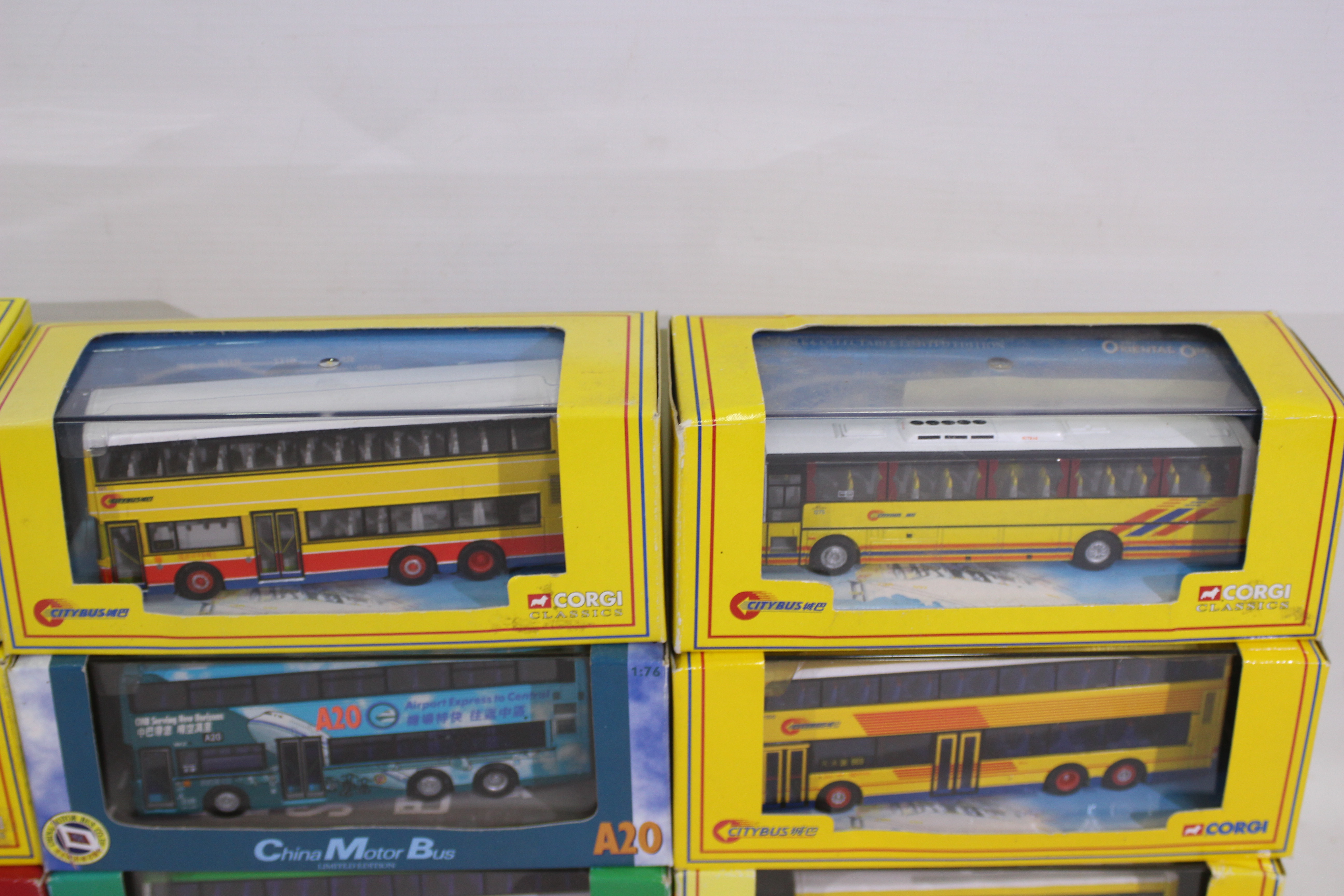 Corgi - A collection of twelve Corgi busses in display cases. - Image 2 of 3