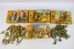 Airfix - 4 x boxed soldier sets and 1 x unboxed in 1:32 scale including Russian Infantry,