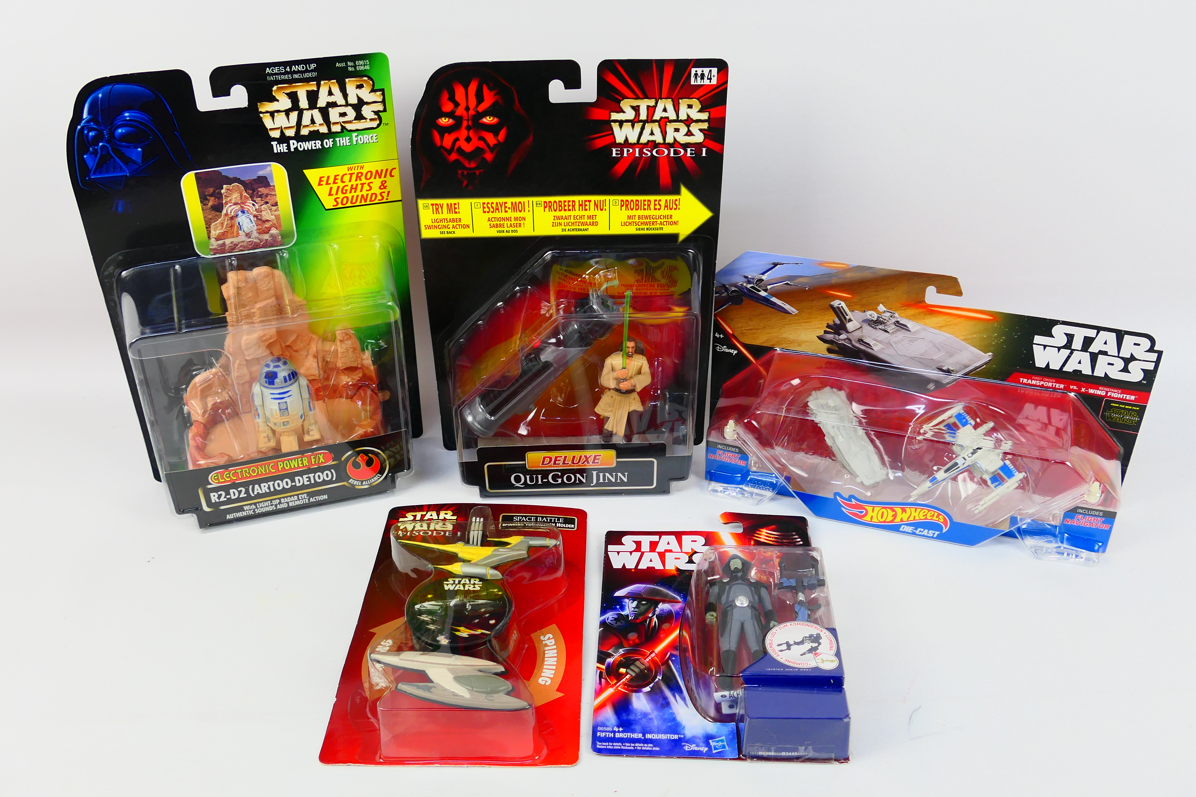 Kenner - Hasbro - Hot Wheels - Star Wars - A collection of five blister packs including a Fifth