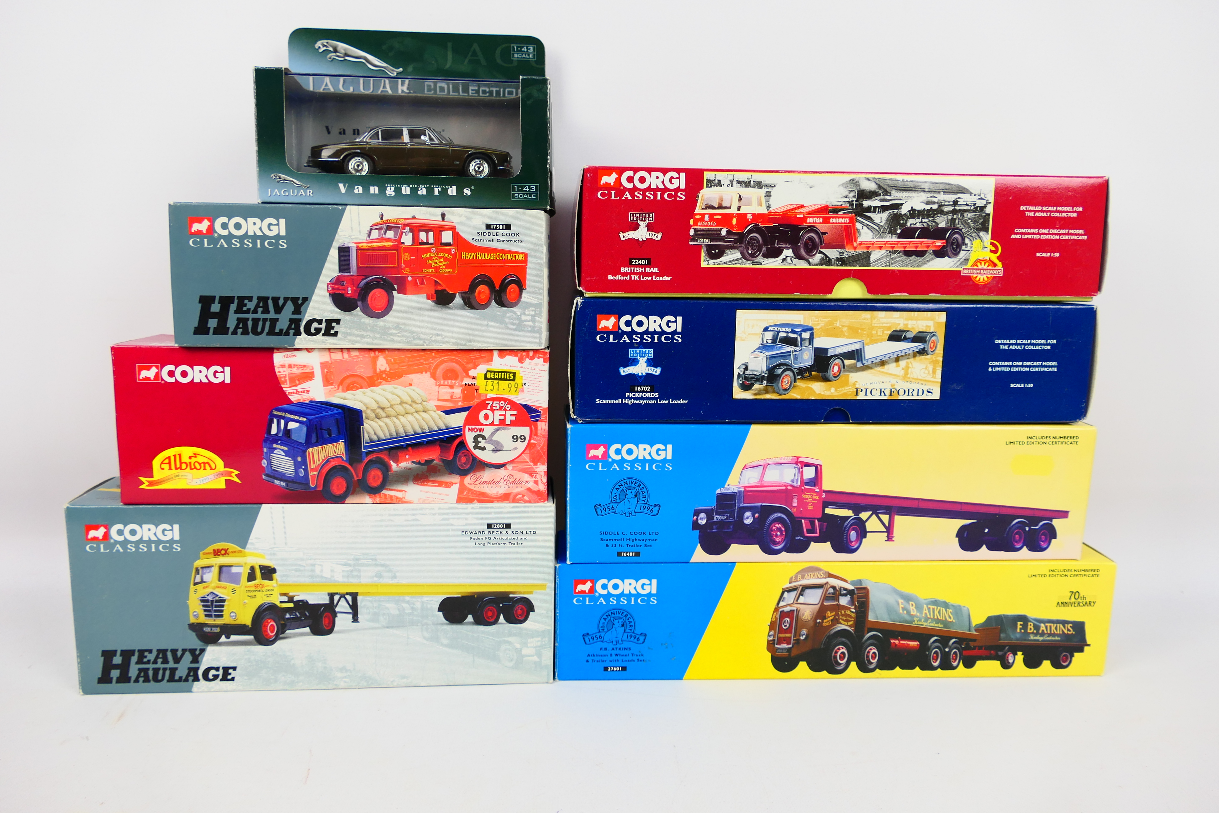 Corgi - Corgi Heavy Haulage - Vanguards - A boxed group of eight diecast model vehicles. - Image 2 of 10