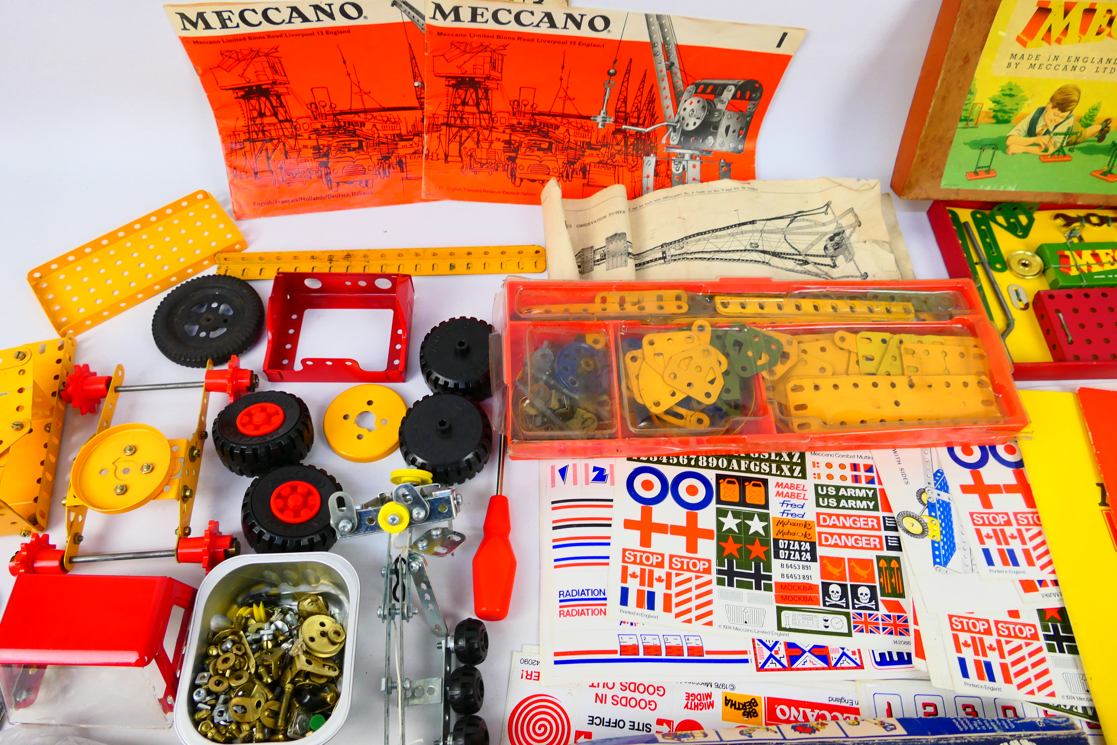 Meccano - A collection of parts and kits including a part built Highway truck, - Image 5 of 10