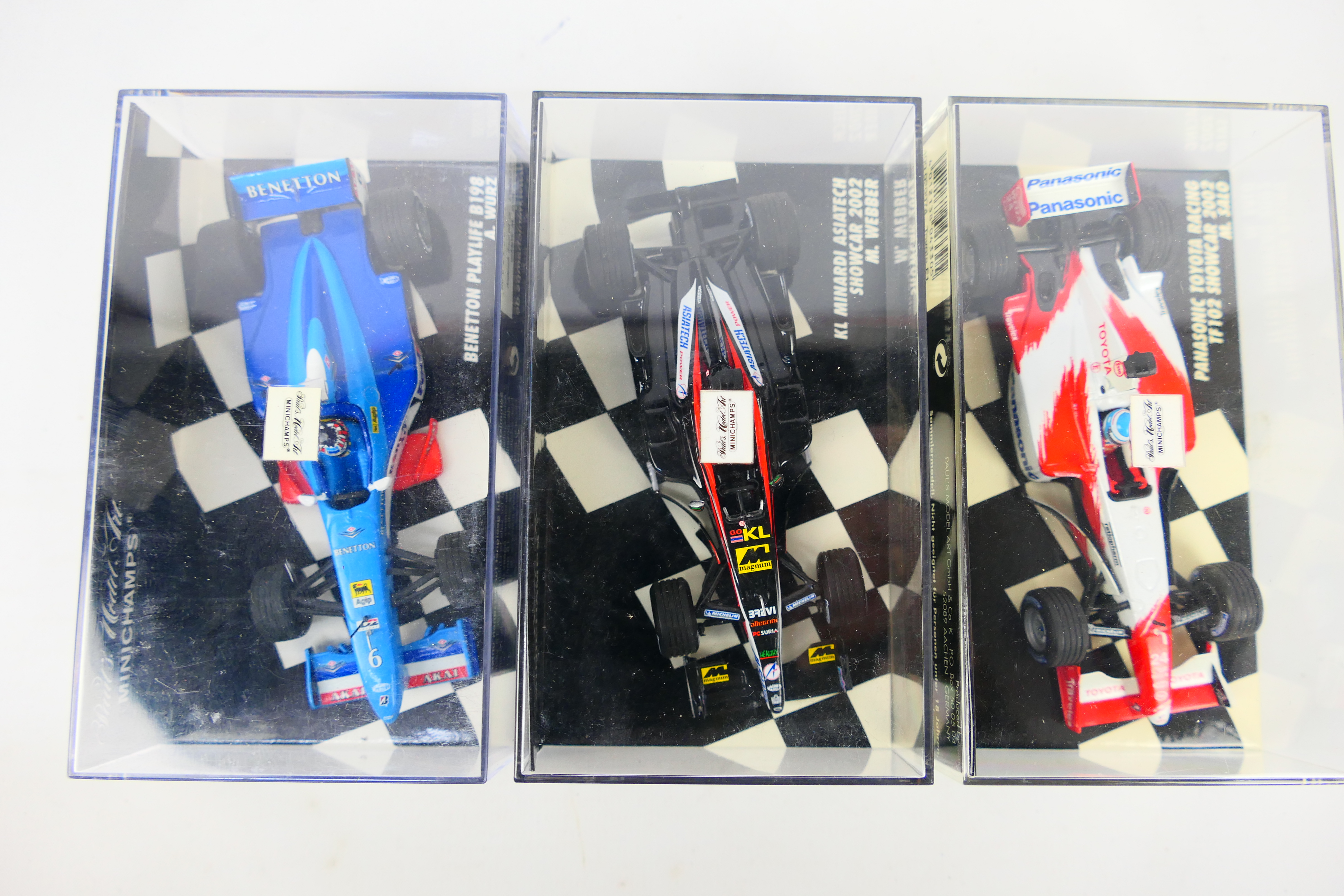 Minichamps - Seven boxed 1:43 scale diecast F1 racing cars from Minichamps. - Image 8 of 8