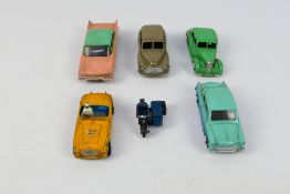 Dinky - A group of unboxed vehicles, Plymouth Plaza # 178, Sunbeam Rapier # 166, Riley # 40a,