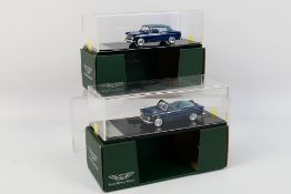 British Heritage Models - 2 x boxed Hillman Super Minx models in 1:43 scale,