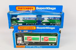 Matchbox Superkings - Two boxed Matchbox Superkings diecast model trucks.