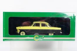 Cult Scale Models - A 1957 Ford Zodiac 206E MkII in yellow over grey # CML085-2.