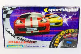 Scalextric - A boxed Scalextric Sports Digital Lane Change Challenge set.
